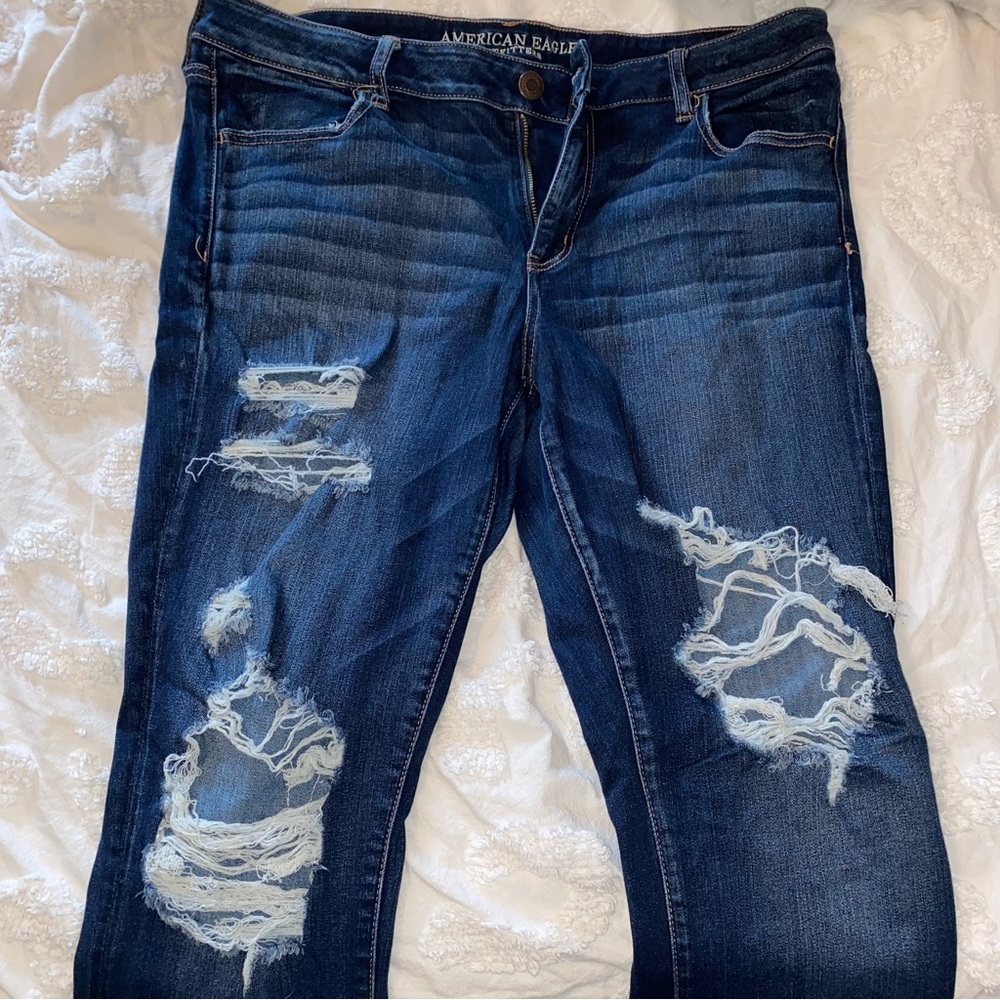 Distressed American Eagle Jeans